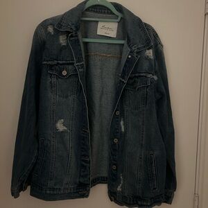 Kancan Distressed Blue Denim Jacket